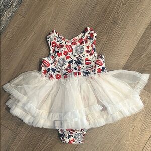 NWOT‎ Disney Patriotic Baby Dress with Tulle Skirt Size 18 months